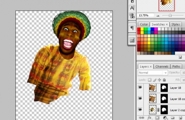 Creation of Rasta Man: Step 12